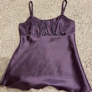 vintage purple satin babydoll top